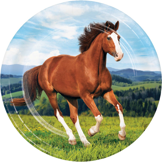 Horse and Pony Wild Horse Paper Plates - 8ct