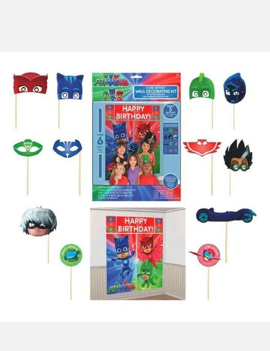 PJ Masks Wall Poster Decorating Kit w/Photo Props