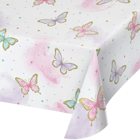 Butterfly Shimmer Paper Table Cover - 54" x 108"