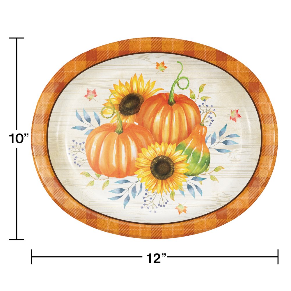 Harvest Truck Oval Platters - 8ct