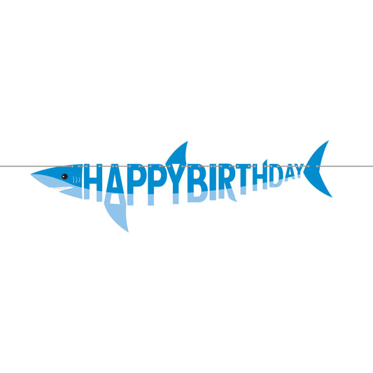 Shark Party Birthday Banner - 1ct