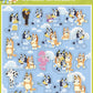 Bluey Sticker Sheet Favors - 92 Stickers