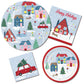 Christmas Village Oval Platters - 8ct