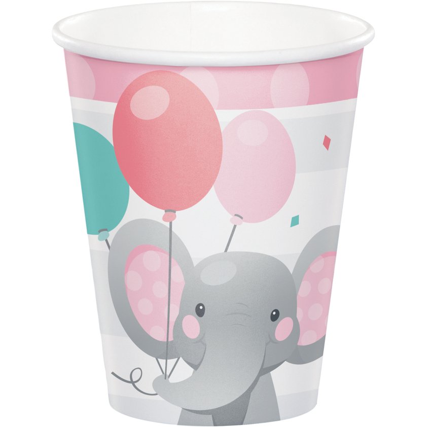 Enchanting Elephants Girl 9oz Paper Cups - 8ct