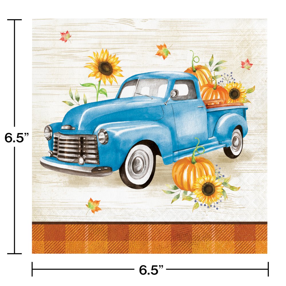 Harvest Truck Luncheon Napkins - 16ct