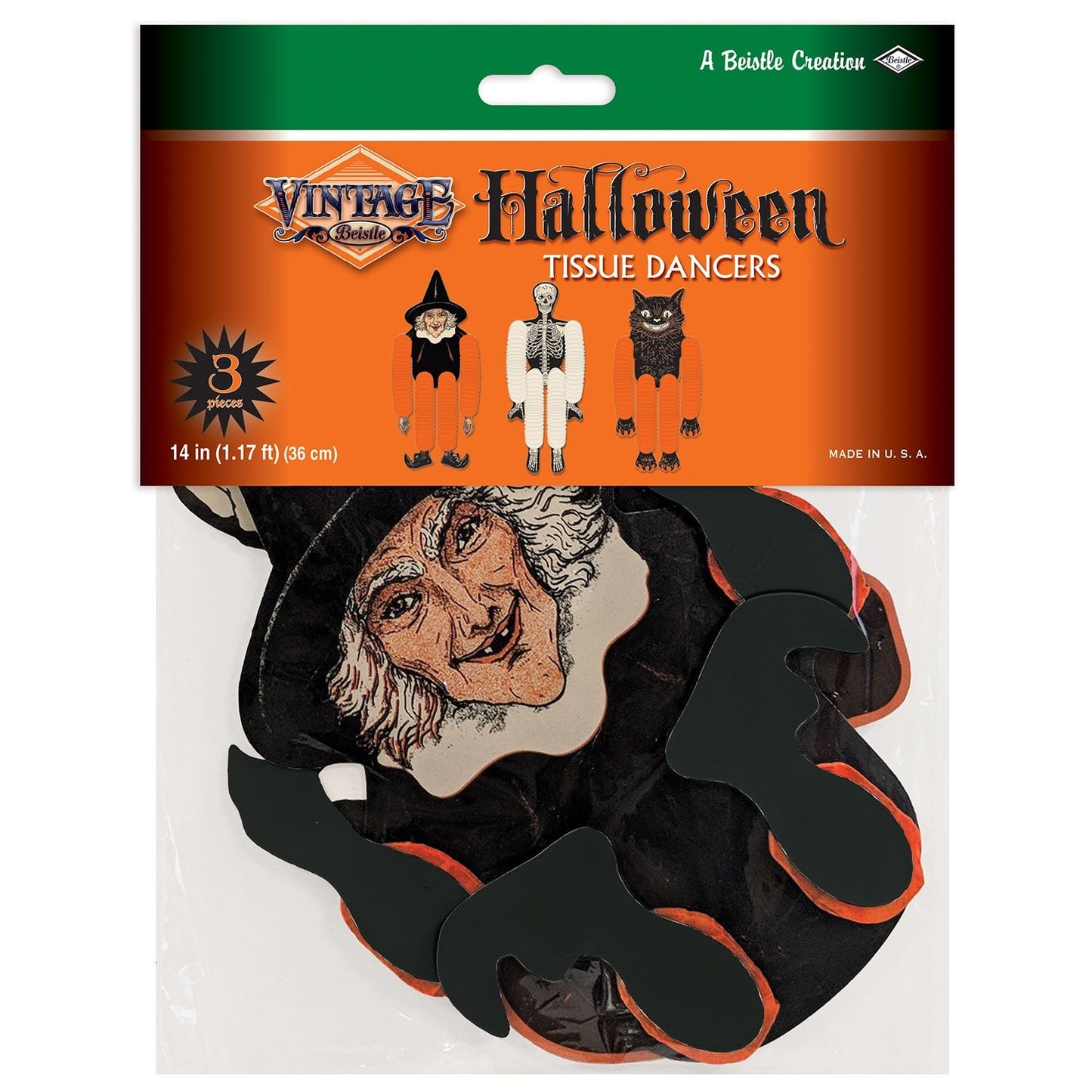 Vintage Halloween Tissue Dancers - 3 per Package