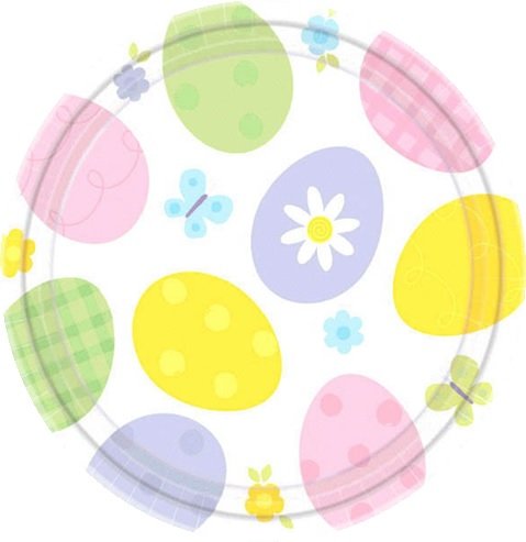 Eggstravaganza Easter 9" Paper Plates - 10ct