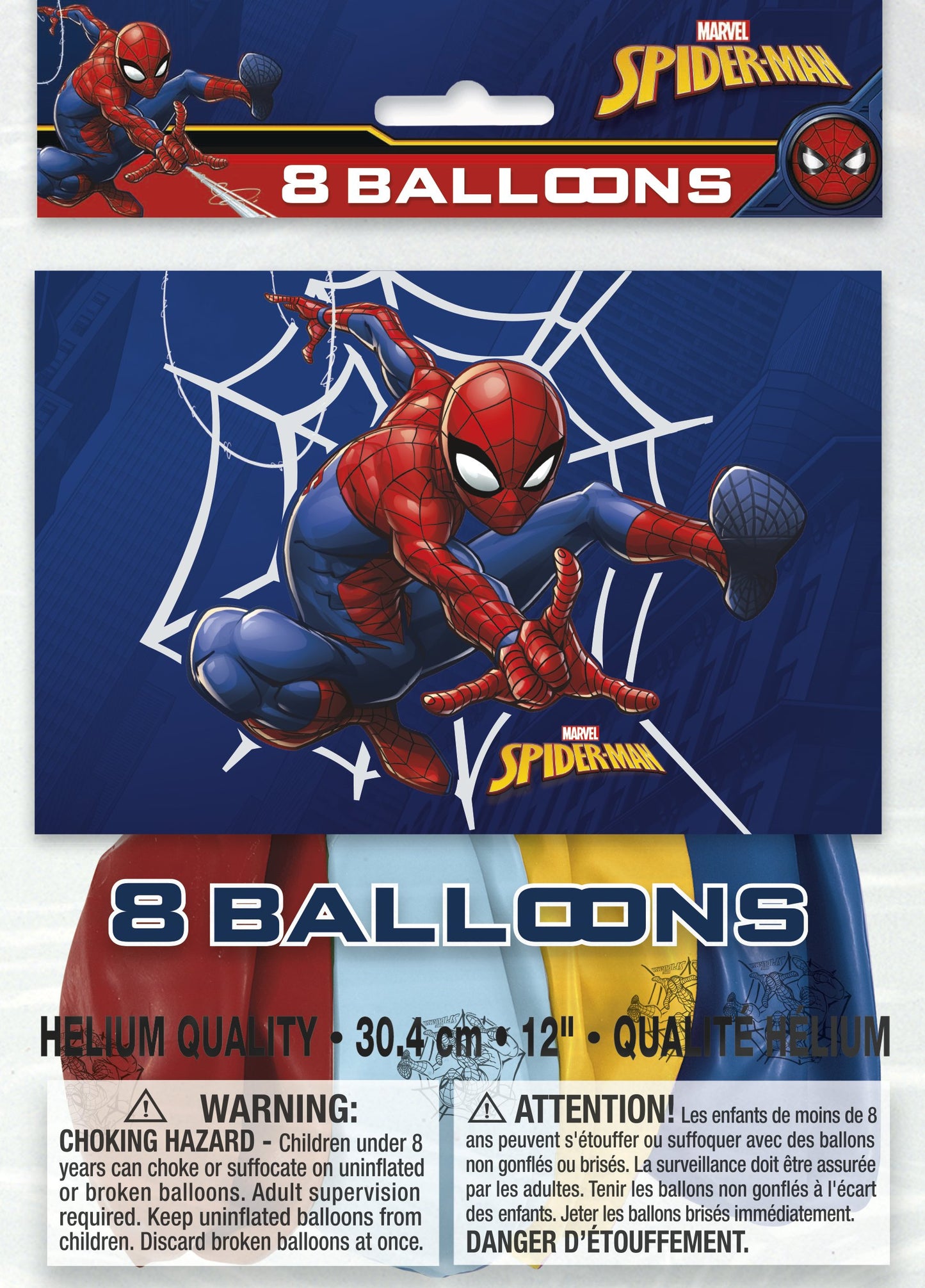 Spider-Man 12" Latex Balloons - 8ct