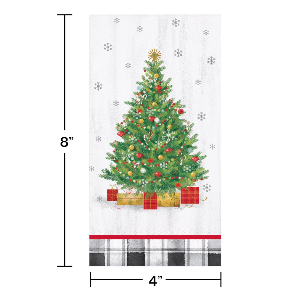 Holiday Tree Christmas Guest Towels  - 16ct