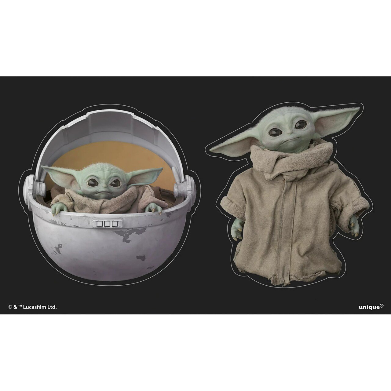 Star Wars The Mandalorian The Child Baby Yoda Window Clings - 3ct