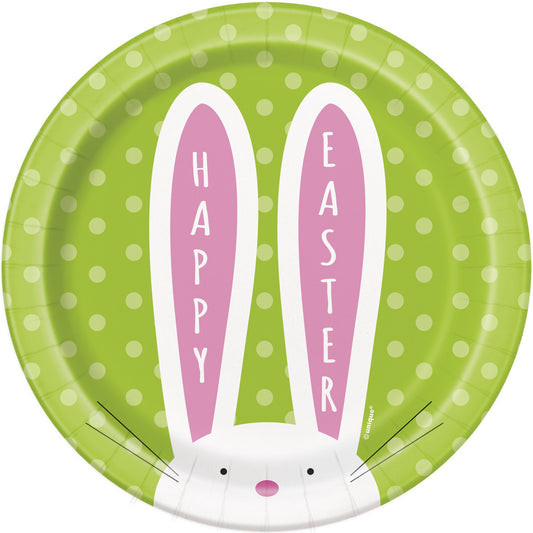 Cute Easter Round 7" Dessert Plates  - 8ct