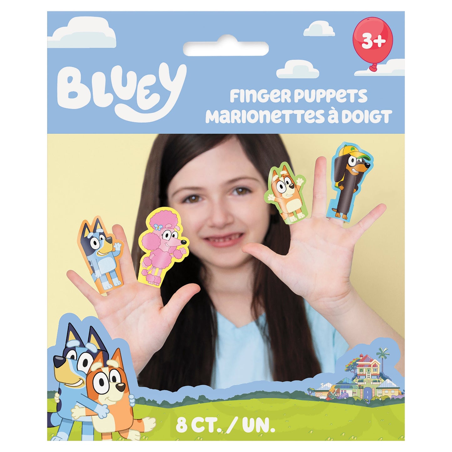 Bluey Paper Finger Puppets - 8ct