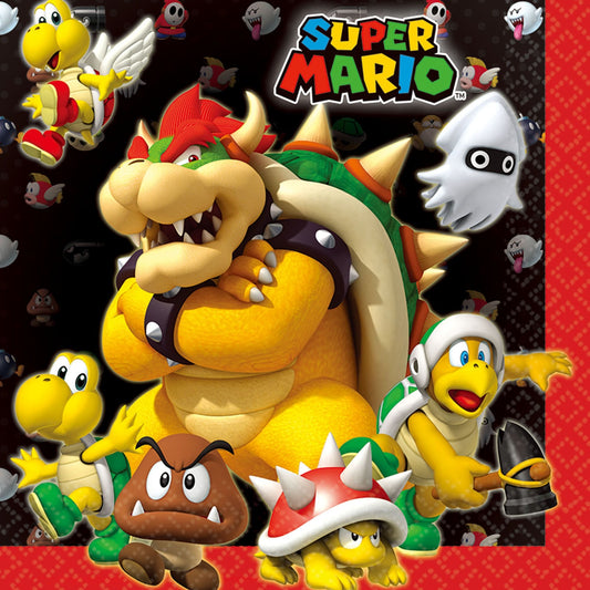 Super Mario Party Paper Luncheon Napkins - 16ct