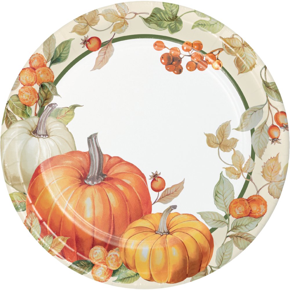 Pumpkin Harvest Dinner Plates - 8ct