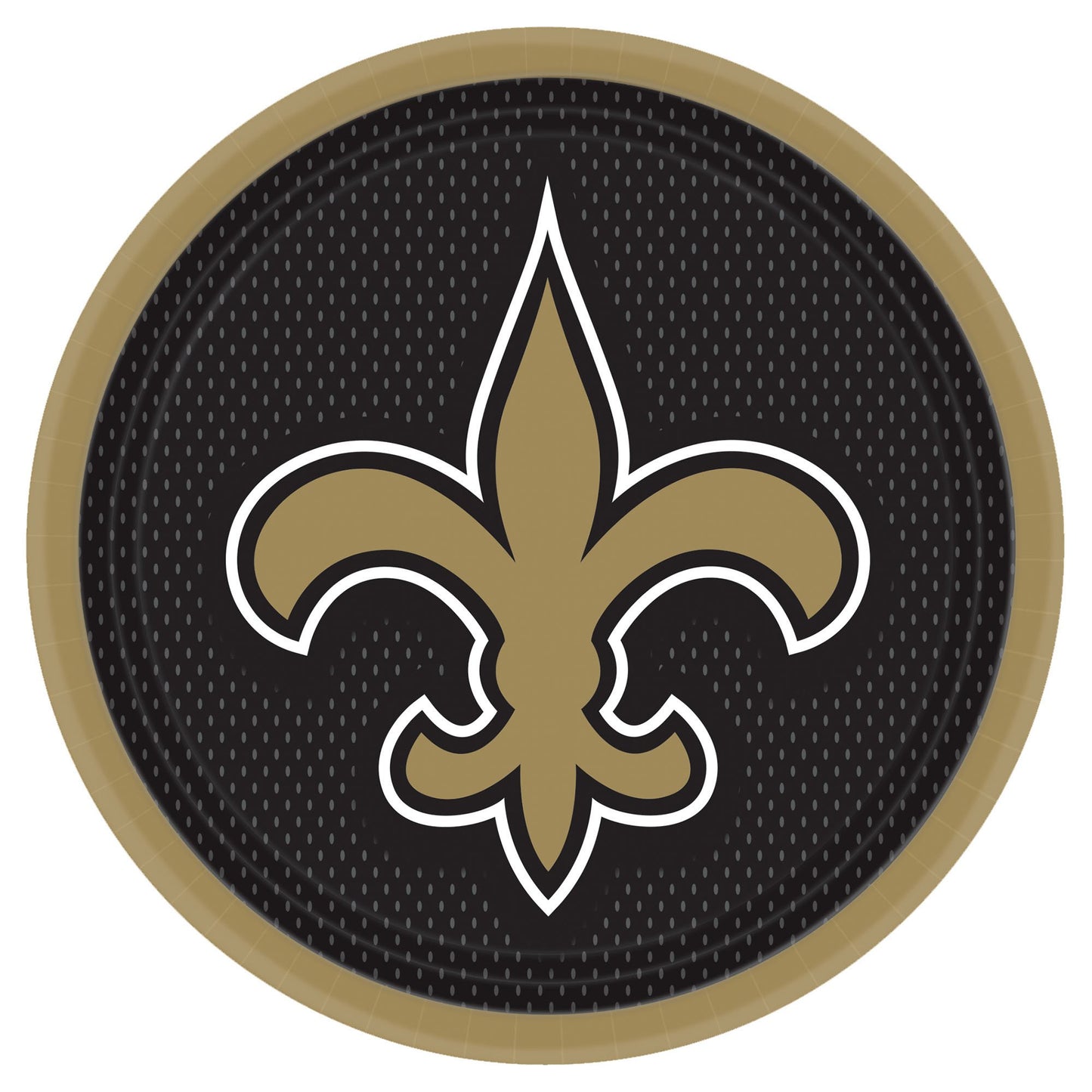 New Orleans Saints 9" Round Plates - 8ct