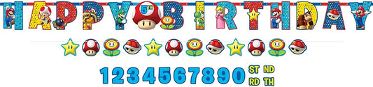 Super Mario Brothers Jumbo Letter Banner Kit