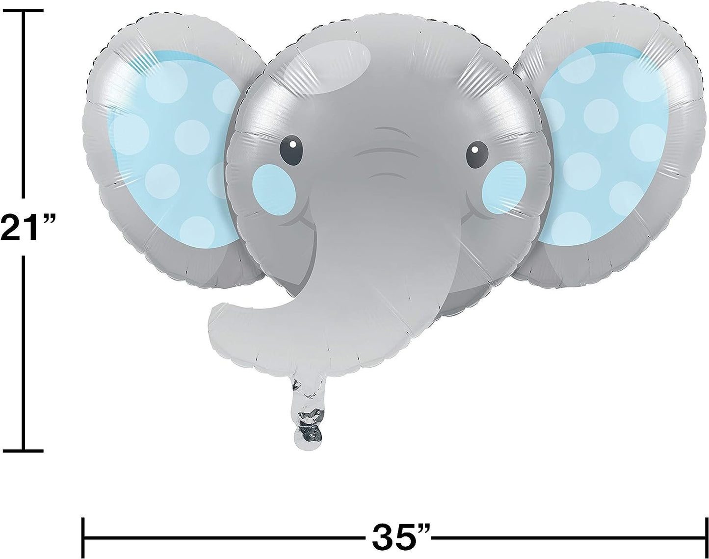 Enchanting Elephants Boy Mylar Shaped Balloon - 35" x 21"