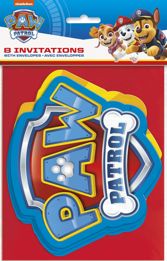 Paw Patrol Birthday Party Invitations - 8ct