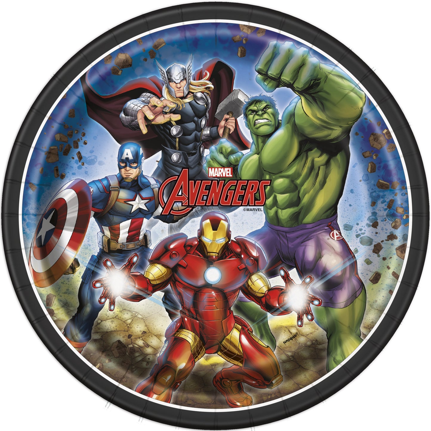 Marvel Avengers Super Hero 9" Plates - 8ct