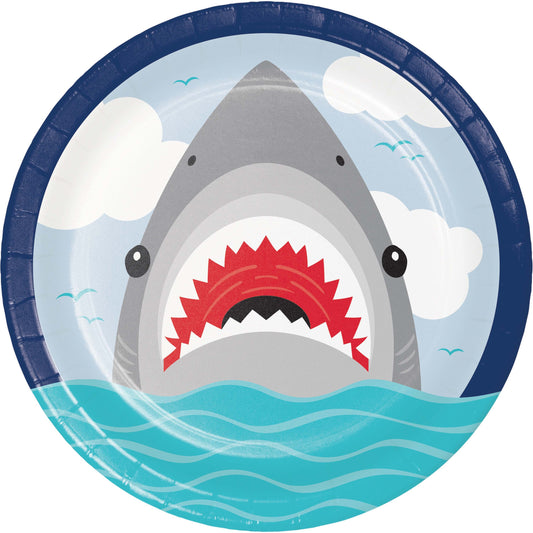 Shark Party Paper Plates - 8ct