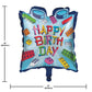 Block Bash Building Block Party Metallic Balloon Shaped - 1ct