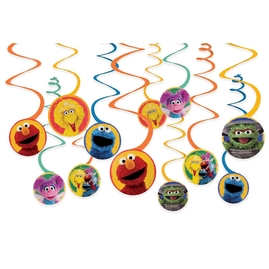 Everyday Sesame Street Spiral Decoration - 12ct