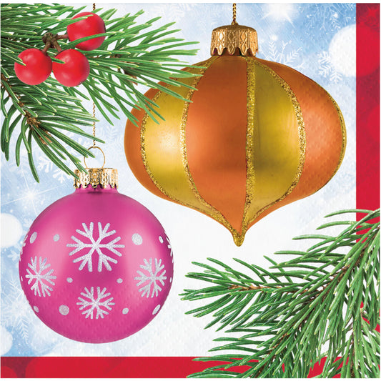 Bright Ornaments Beverage Napkins - 16ct