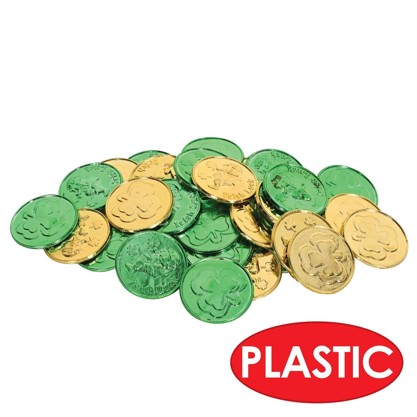 Lucky Leprechaun Plastic Coins - 40ct