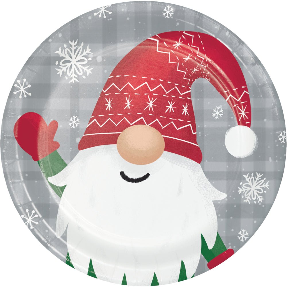 Holiday Gnomes Luncheon Plates - 8ct