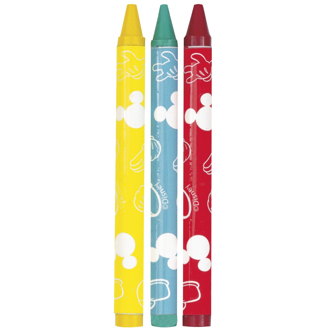 Disney Mickey Mouse Paper Coloring Rolls & Crayons  - 3ct