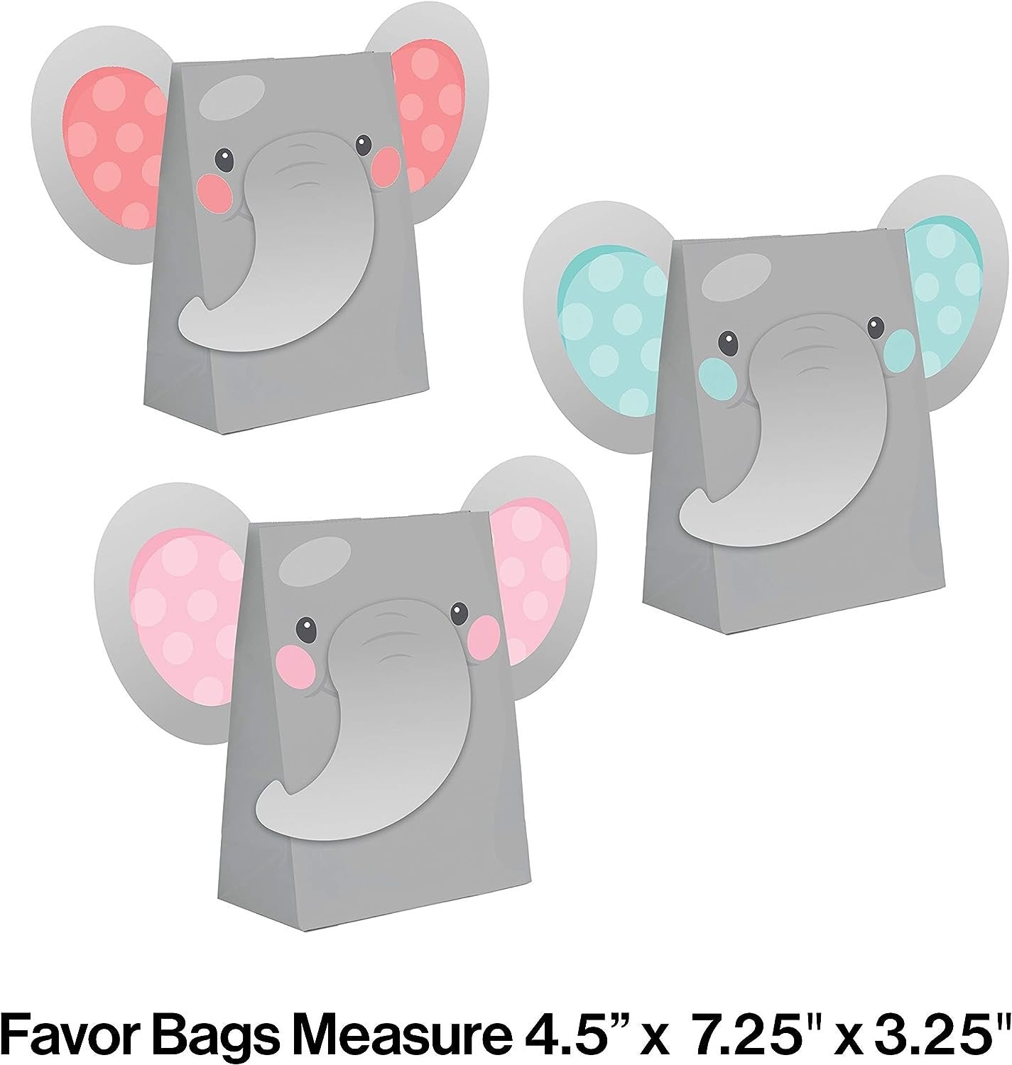 Enchanting Elephants Girl Paper Treat Bags - 8ct