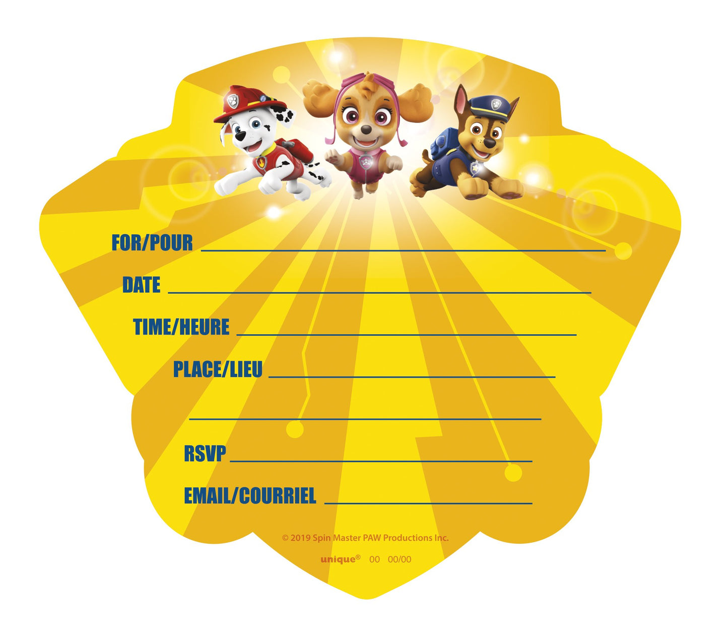 Paw Patrol Birthday Party Invitations - 8ct