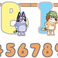 Bluey Age Letter Banner - 10" x 10 1/2'