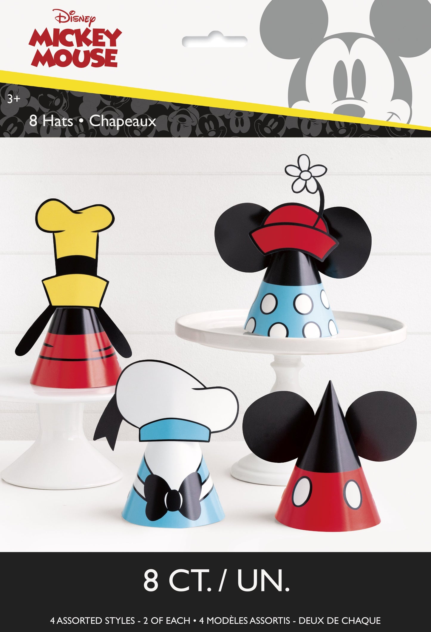 Mickey Mouse Party Hats - 8ct