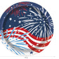 Patriotic Fireworks 4th of July Round 9" Dinner Plates - 8ct