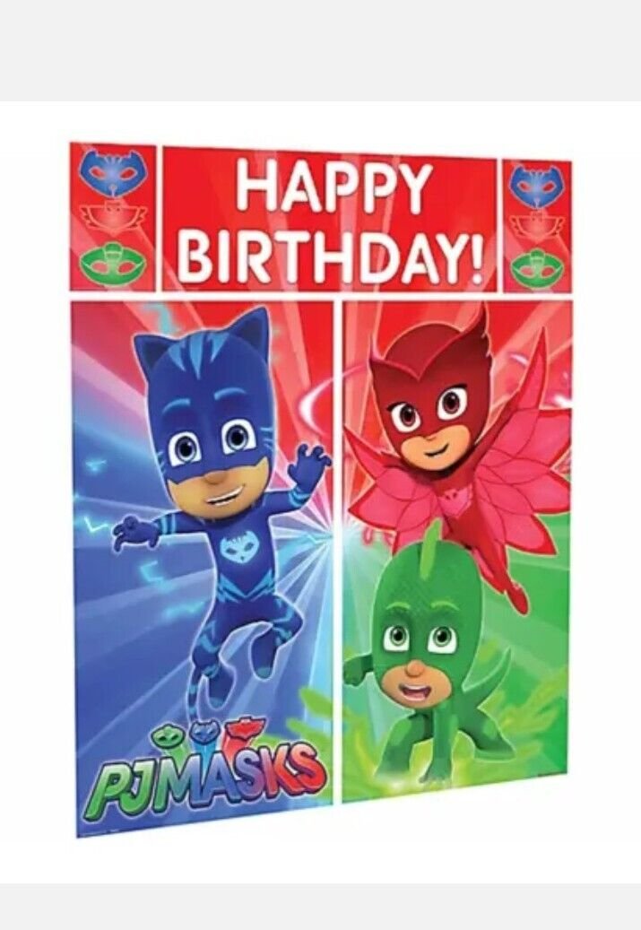 PJ Masks Wall Poster Decorating Kit w/Photo Props