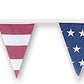 Americana Patriotic Fabric Pennant Banner, 9.5" x 12', Red/White/Blue