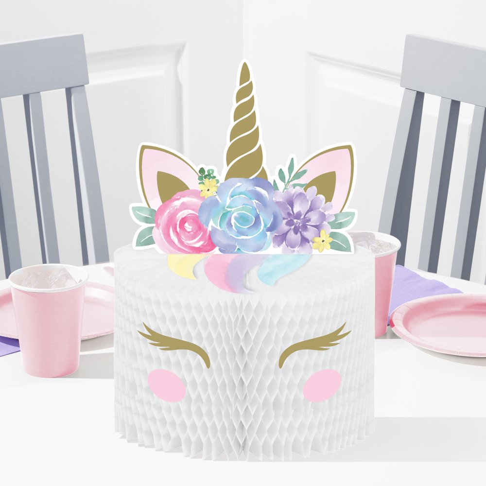 Unicorn Baby Honeycomb Table Centerpiece Decoration - 1 Pack