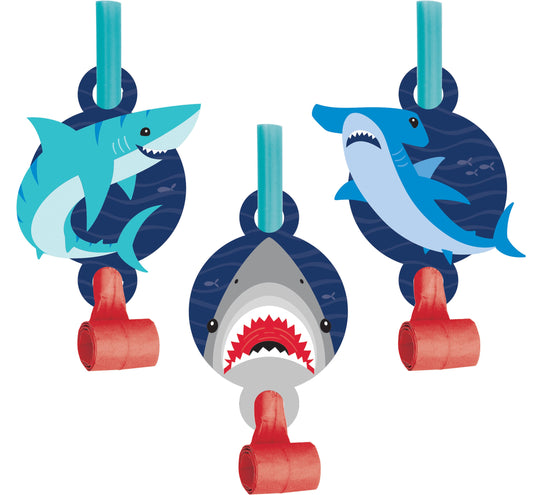 Shark Party Blowers - 8ct