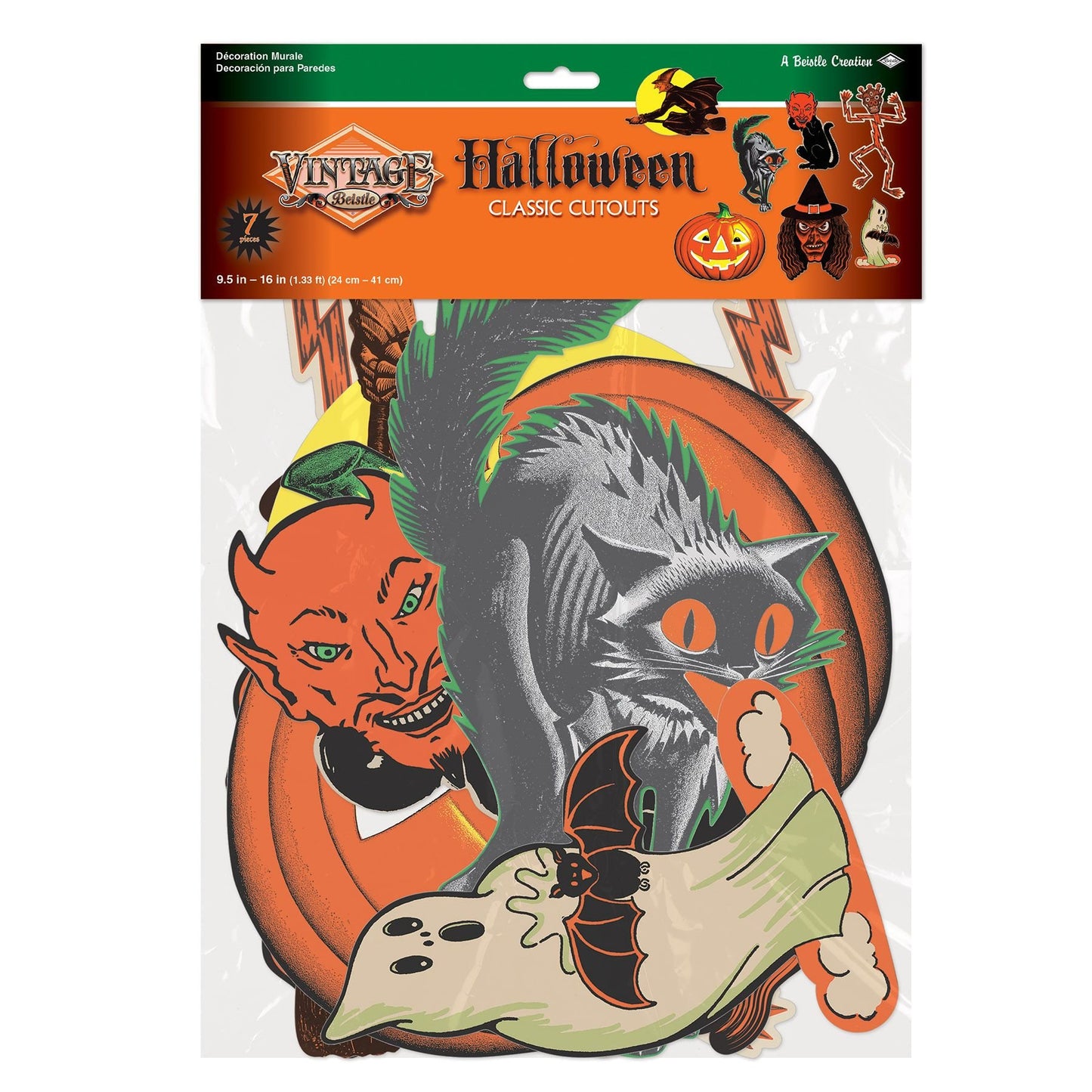 Vintage Halloween Classic Cutouts - 7 per Package