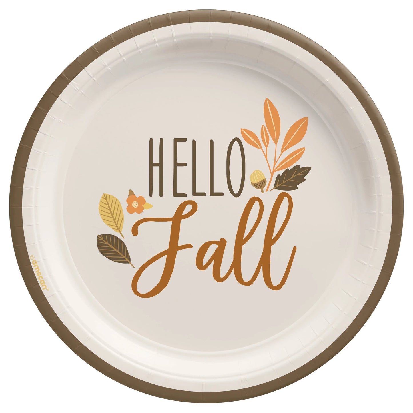 Golden Autumn 7" Round Plates - 8ct