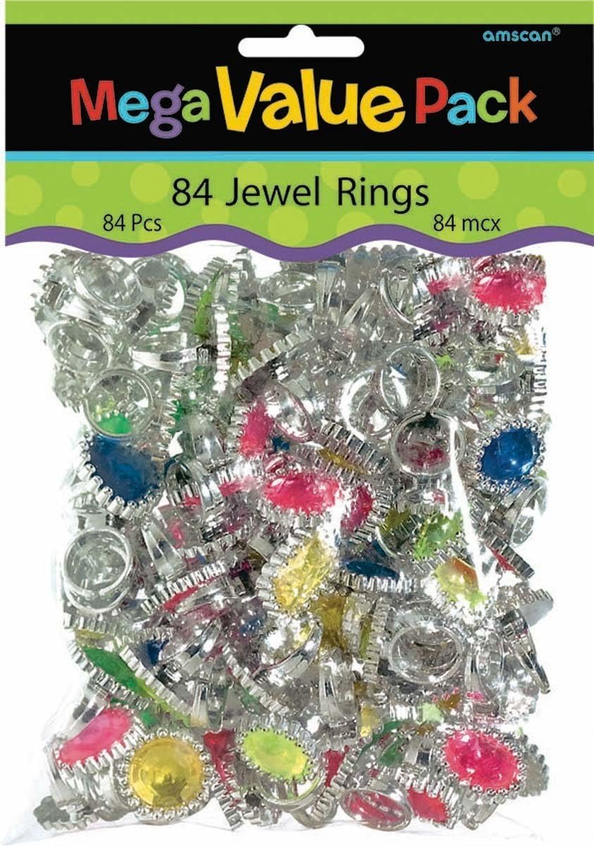 Jewel Rings Mega Value Pack Party Favors - 84pcs