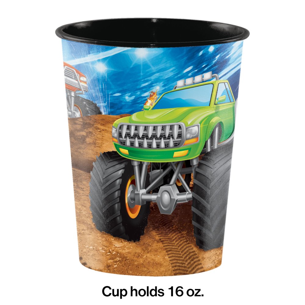 Monster Truck Rally Monster Truck 16 oz Plastic Cup - 1ct