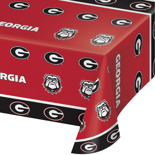 University of Georgia Bulldogs Plastic Table Cover - 54" x 108"