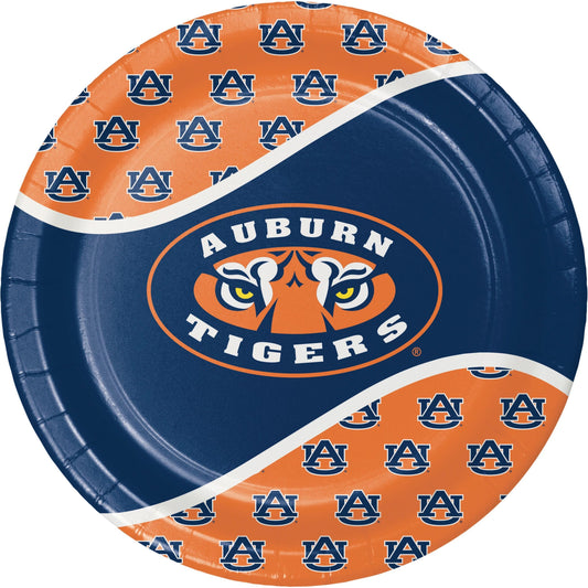 Auburn University 9" Round Dinner Plates - 8ct