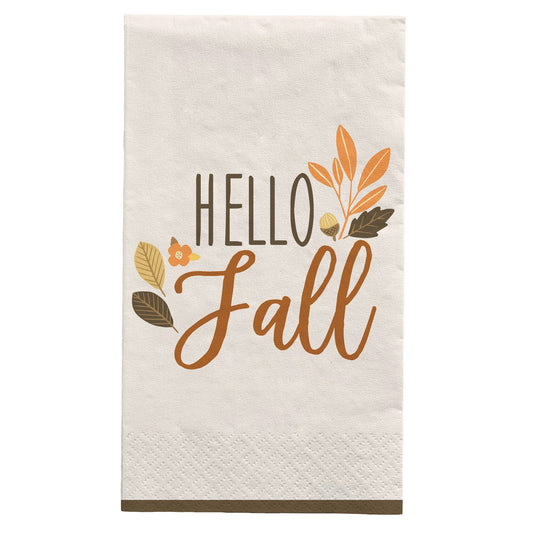 Golden Autumn Guest Towels - 16ct