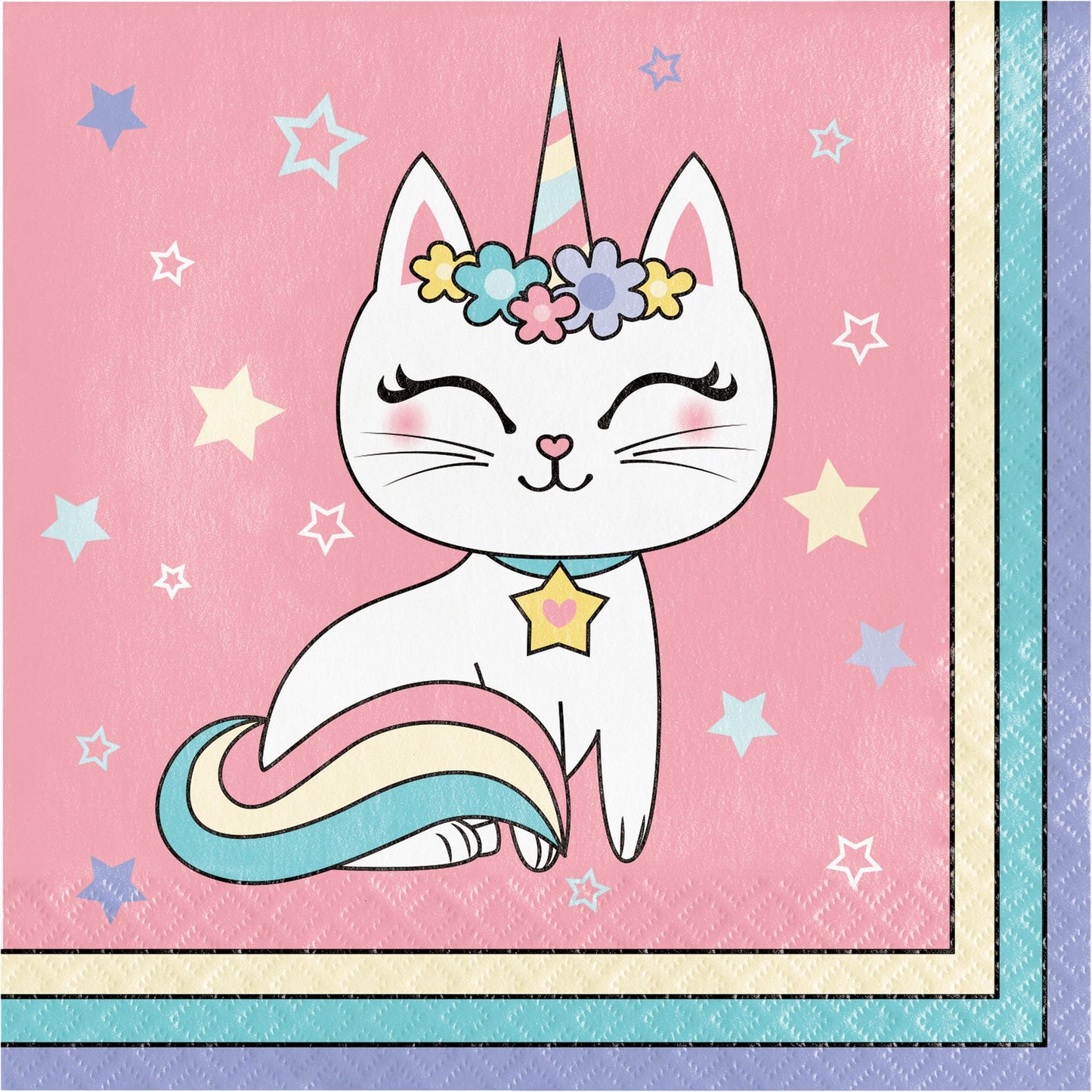 Kitty Cat Sassy Caticorn Luncheon Napkins -16ct