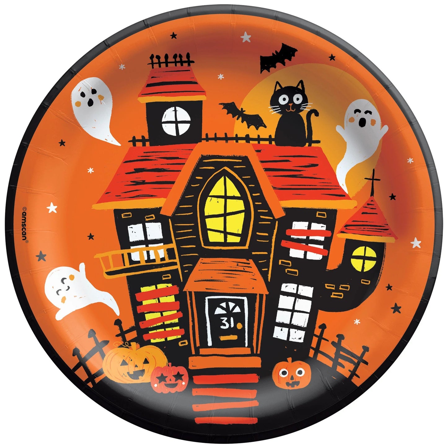 Halloween Spooky Friends 8.5" Round Plates - 50ct