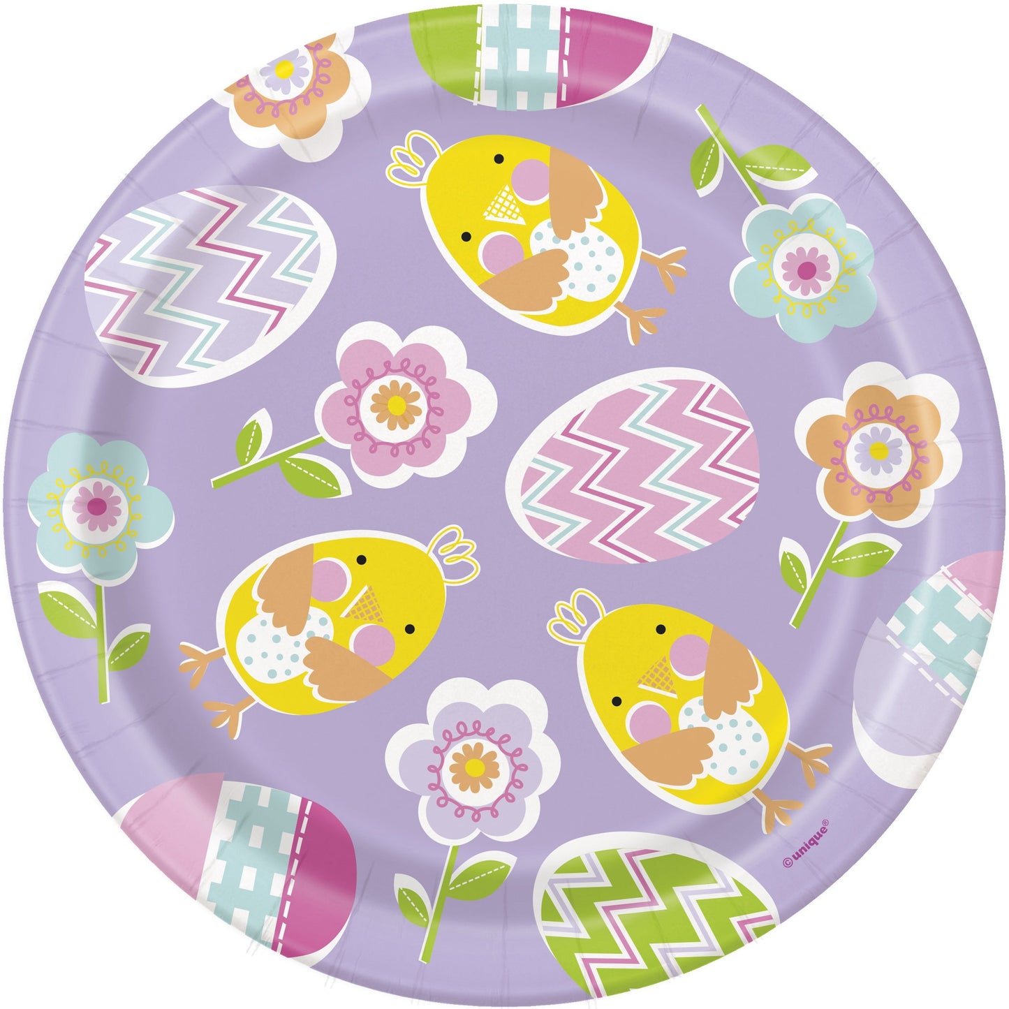 Lilac Easter Round 7" Dessert Plates  - 8ct