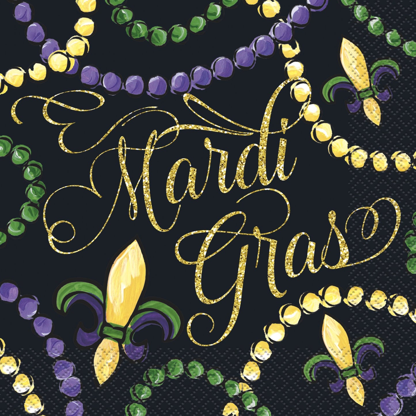 Mardi Gras Luncheon Napkins - 16ct